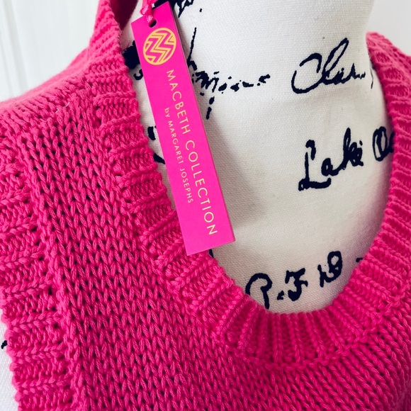 Macbeth Collection sleeveless pink sweater X-Small - Picture 6 of 9